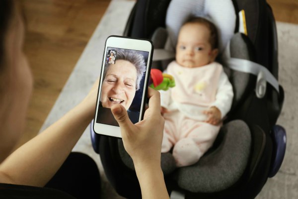 Grandmother using Facetime with Grandchild
