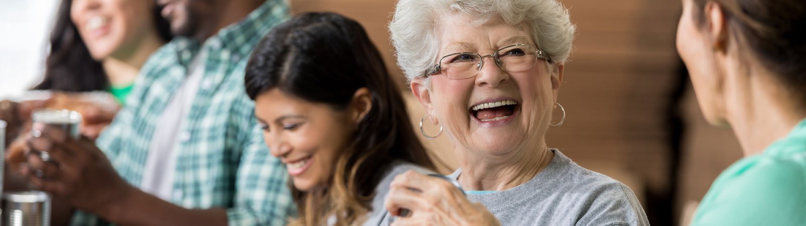 Older woman laughing