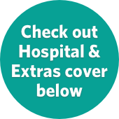 Green badge for hospital & extras cover