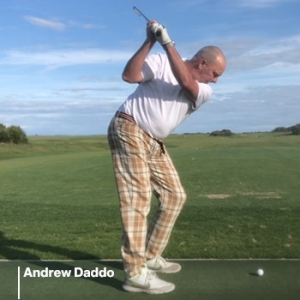 Andrew Daddo all set to play golf.
