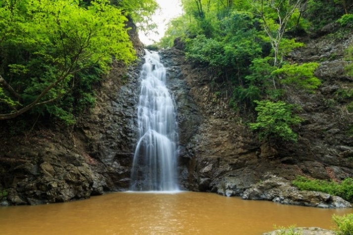 Montezuma waterfall in nature of Costa Rica from TAS