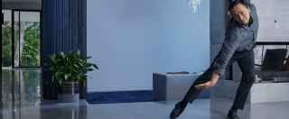 Man dancing at home