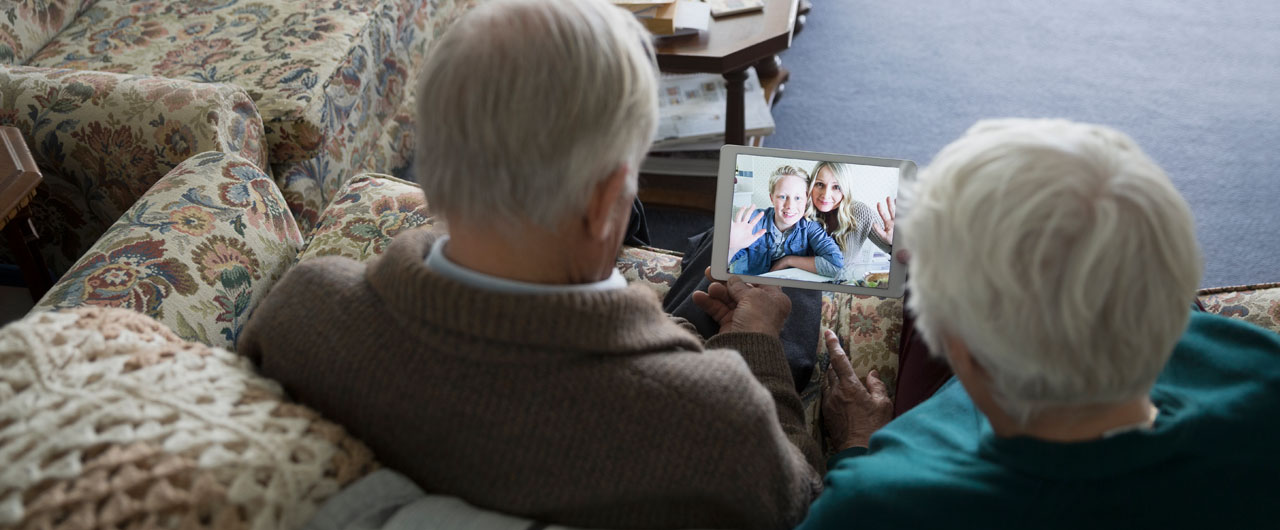 grandparents video chattting