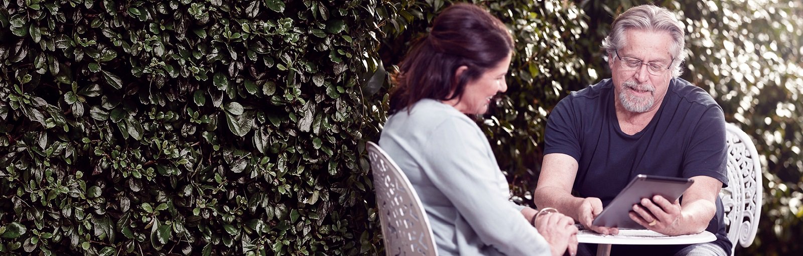 couple sitting outdoors