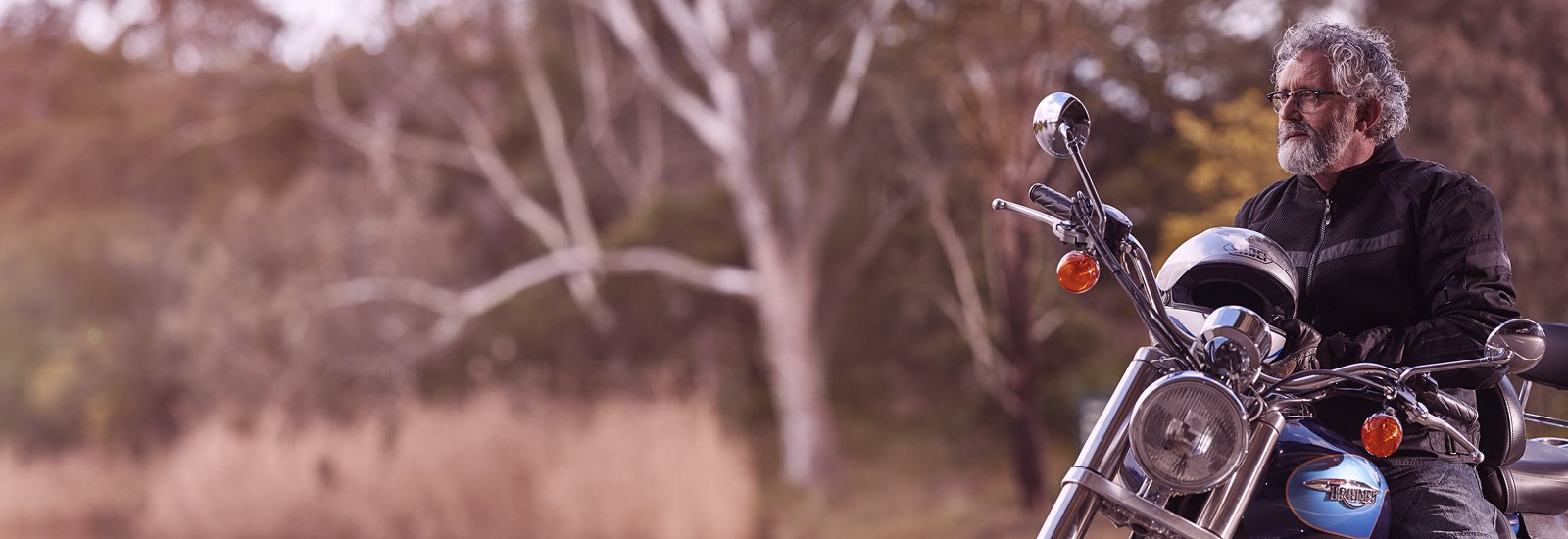 A man on motorbike