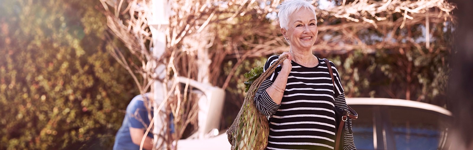 elderly woman outdoors