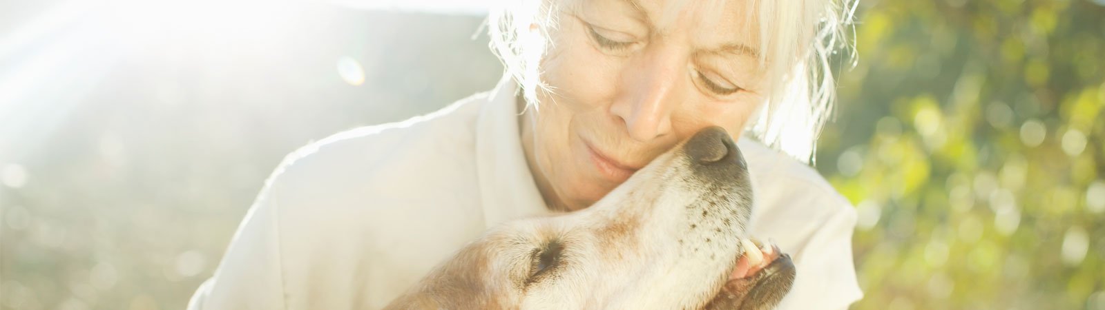 women with pet