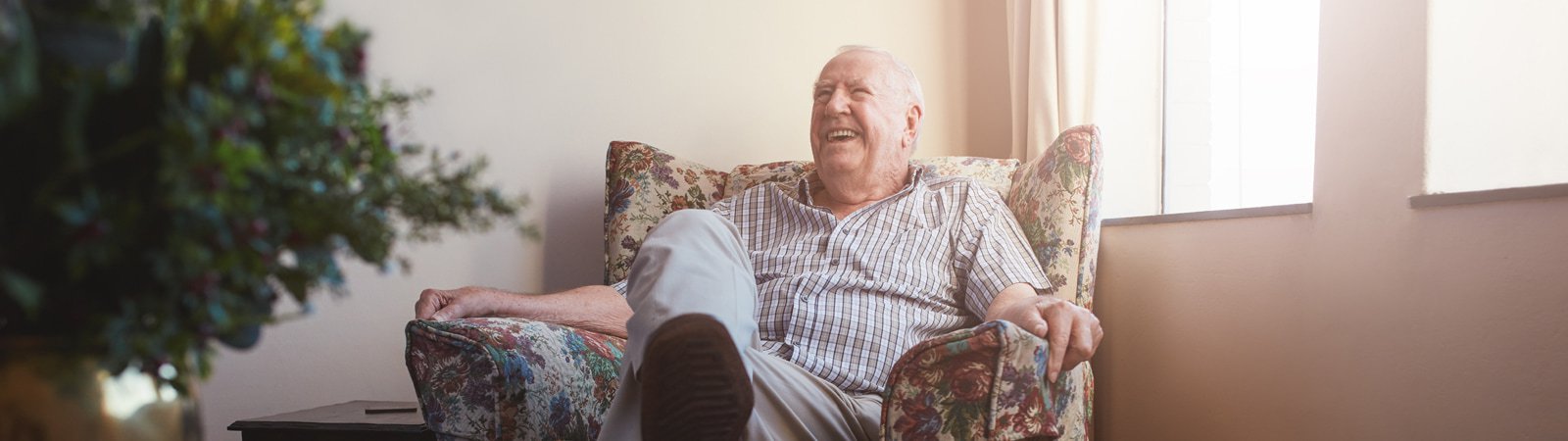 Man on a home chair