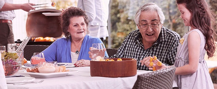 grandparents at bbq